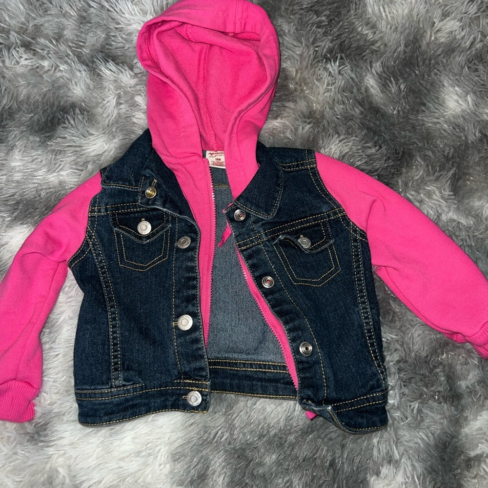 12 Month Jean Jacket Hooded Sweater
